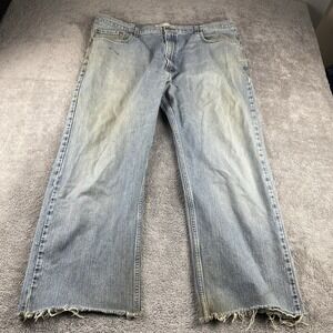 Levis 569 Loose Straight Jeans Mens 42x28 Blue Mid Rise Light Wash